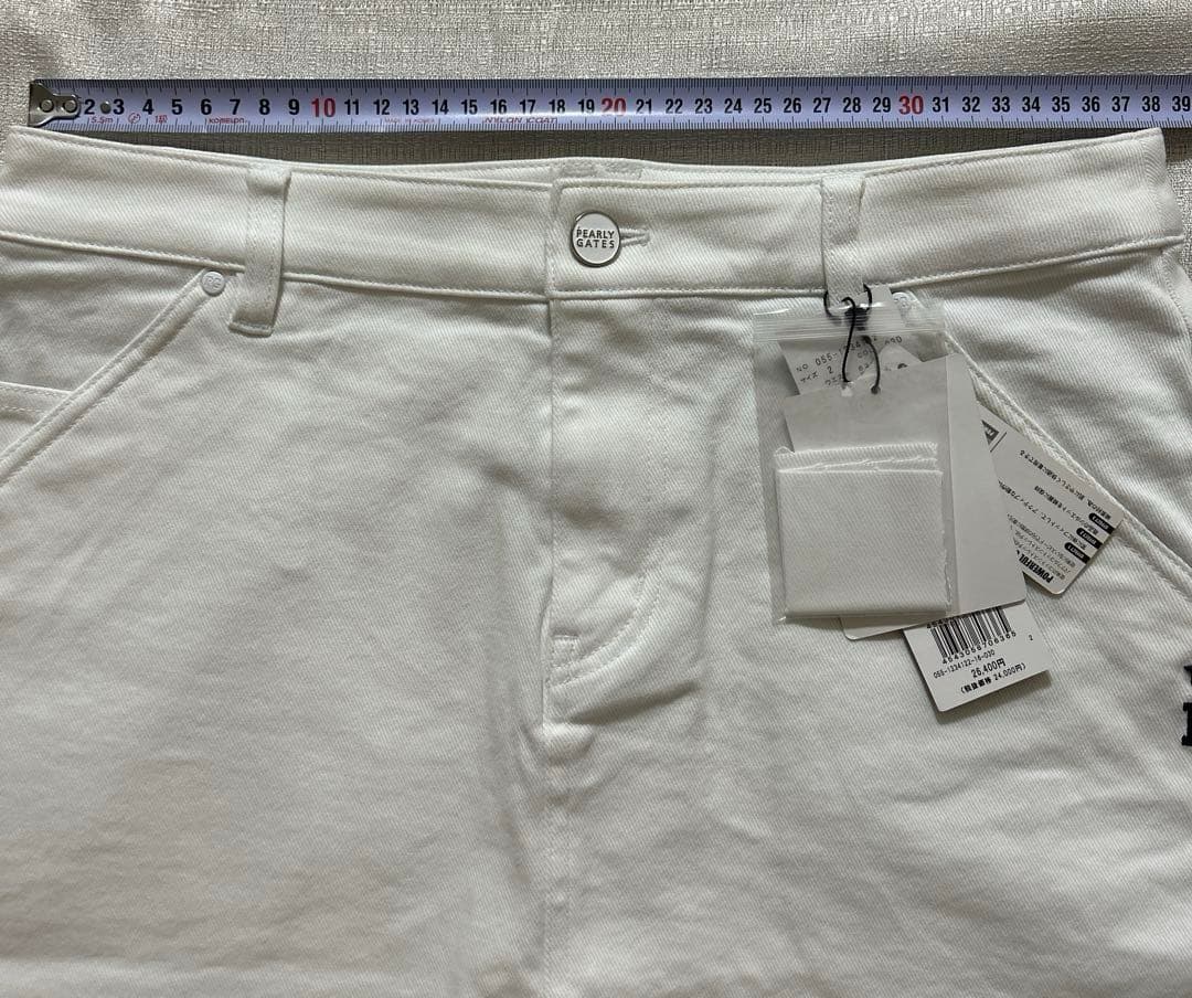 パーリーゲイツ ☆新品タグ付き☆レディースsize２パワフルコットンストレッチ白