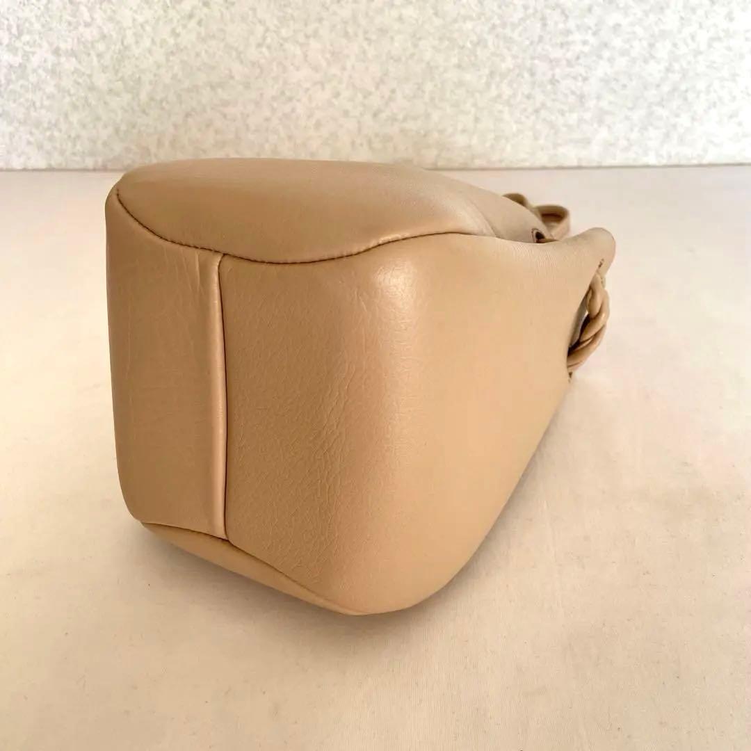 完売カラー✨HIROFU ヒロフ ロシェ レザーショルダーバッグ S ティー