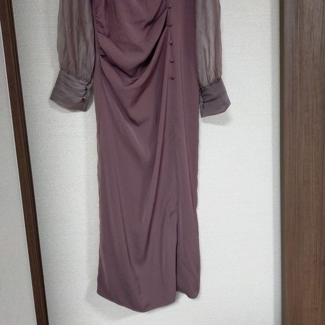 【極美品】エトル ドレープデザインIラインドレス