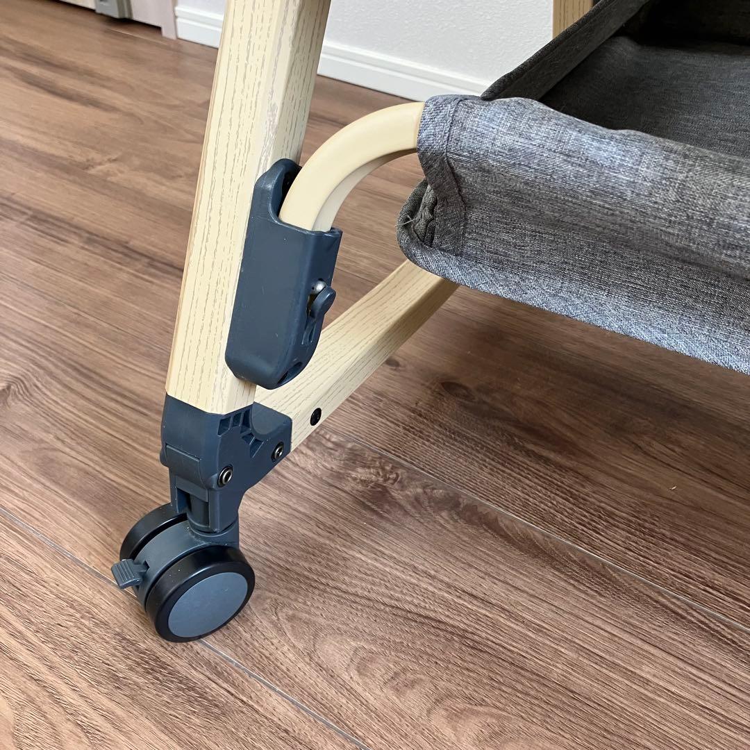 HZDMJ ベビーベット グレー　マット付き