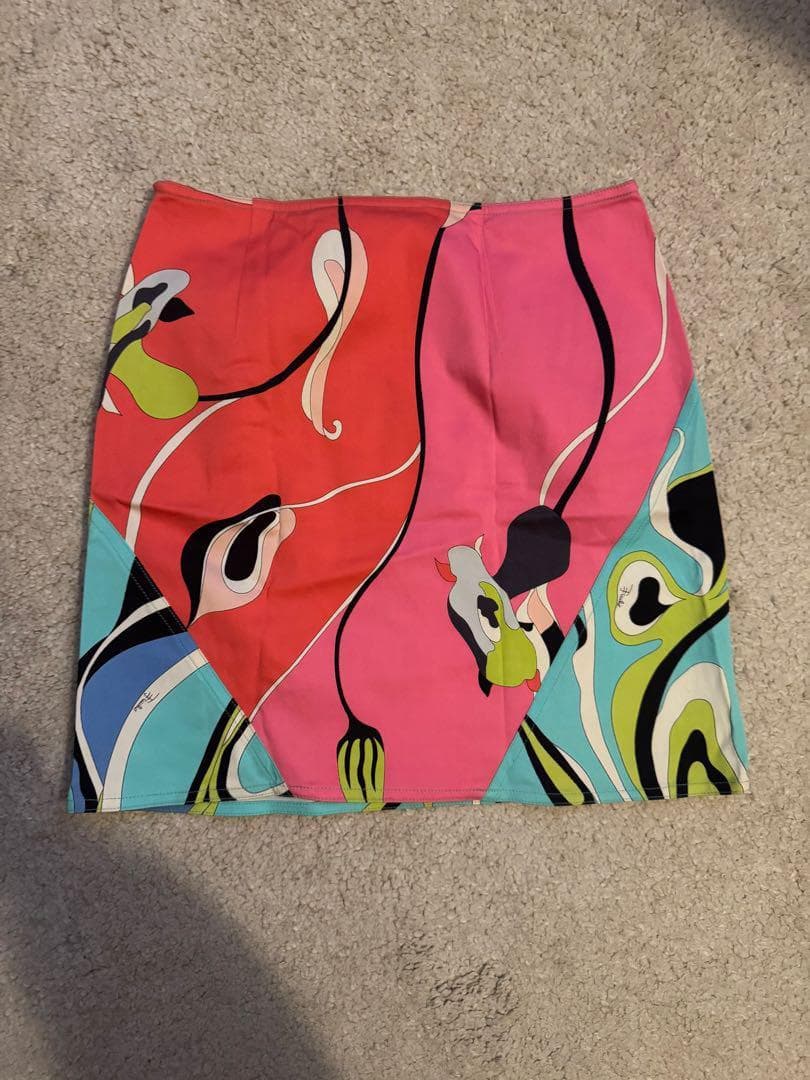 EMILIO PUCCI フラワーパターン ミニスカート　S　エミリオプッチ