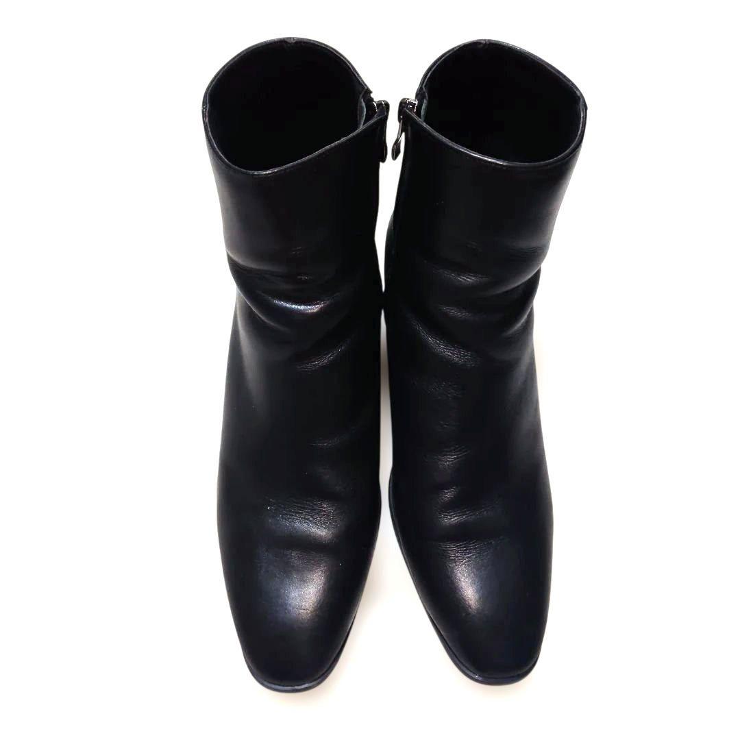 Lui's サイドジップ ヒールブーツ 41 ブラック