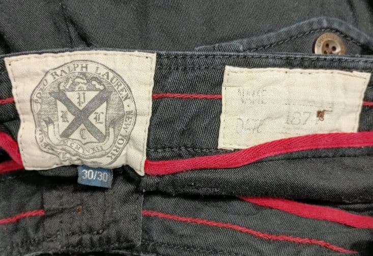 90s【ポロ ラルフローレン】 パラシュート カーゴパンツ ブラック y2k