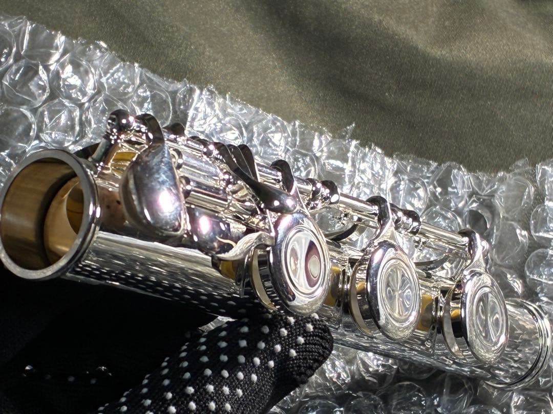 H足部管 銀メッキ洋銀製 C管フルートの高音安定、音色リッチ化に❕良品選定品