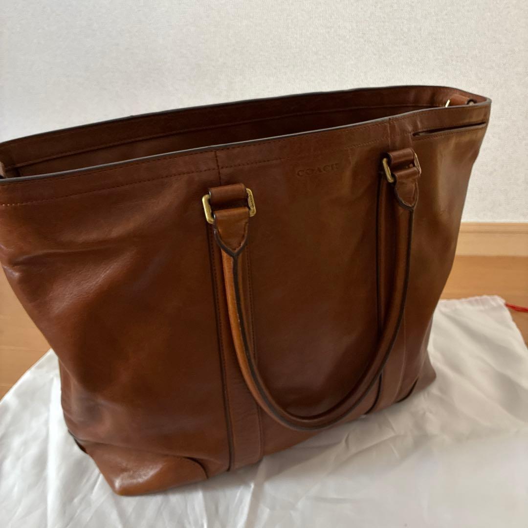 COACH ブラウン レザー トートバッグ