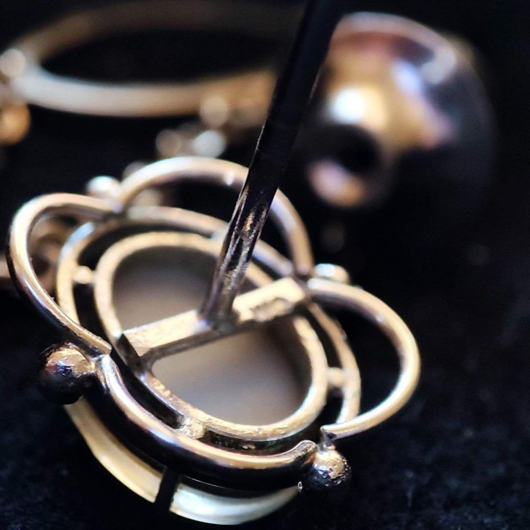 WG 白金 オーストラリアオパール　タイタックピン