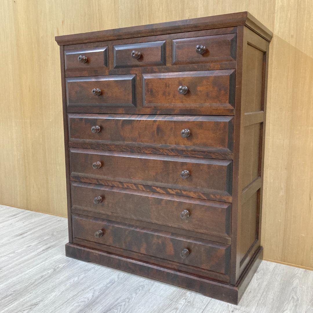 北海道民芸家具 整理箪笥 チェスト 樺材 和モダン 収納家具 北民