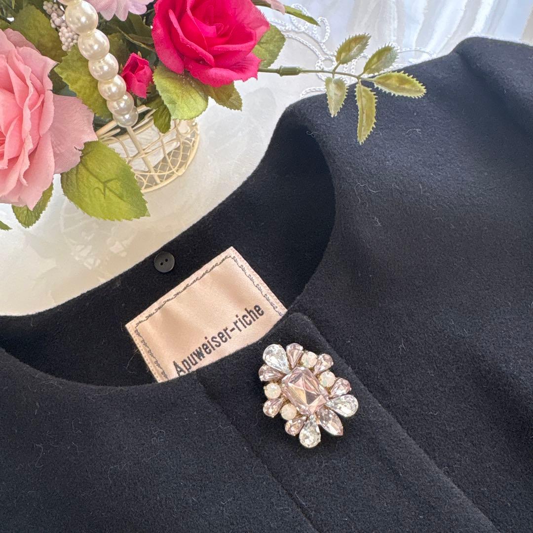 アプワイザーリッシェ　フォックスファー付き　ショートコート　サイズ2（M）