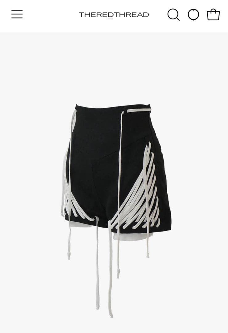 theredthread レースアップショーツ　S lace up shorts