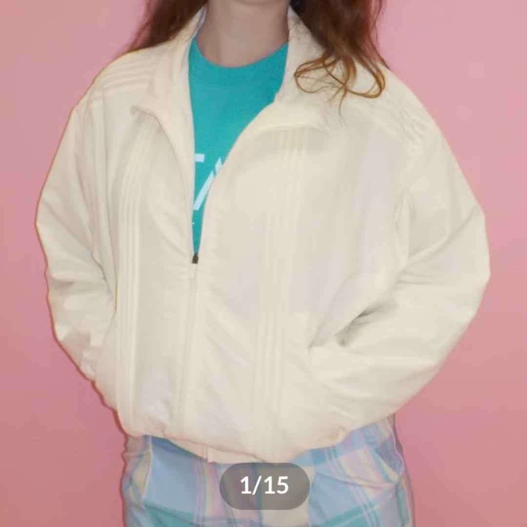 tostalgic ウィンドブレーカー ホワイトイエロー