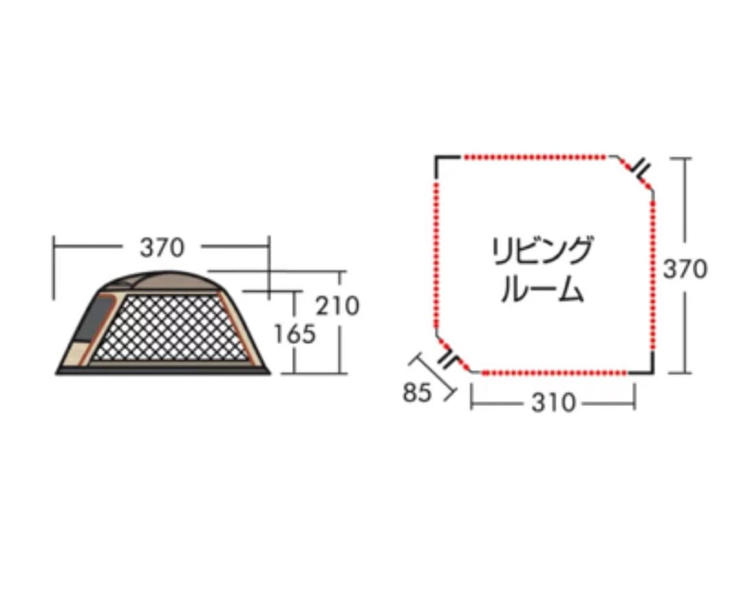 ogawa campal(小川キャンパル) ドームシェルター ラナ 3353