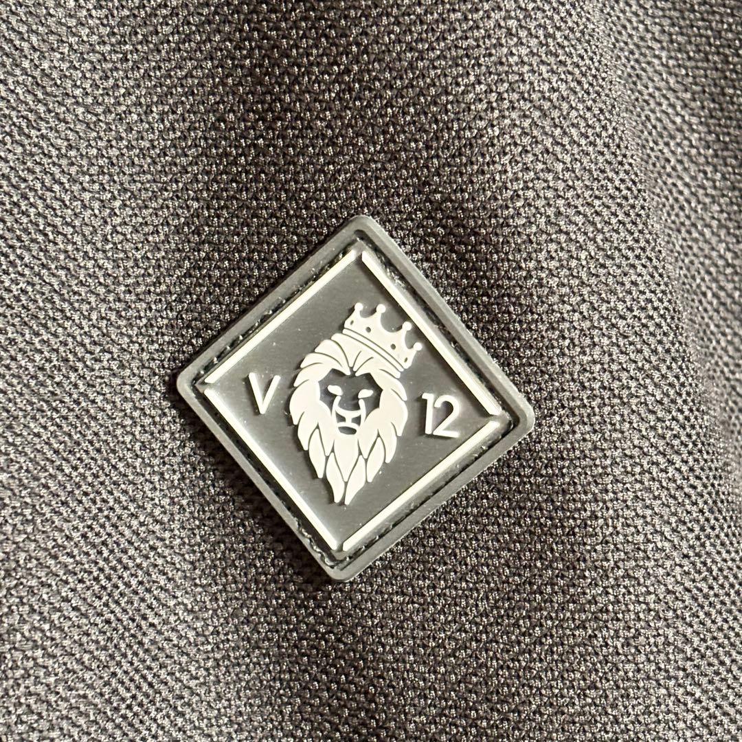 V12 LIB OUT POLOゴルフウェア ポロシャツ 半袖 黒 XL