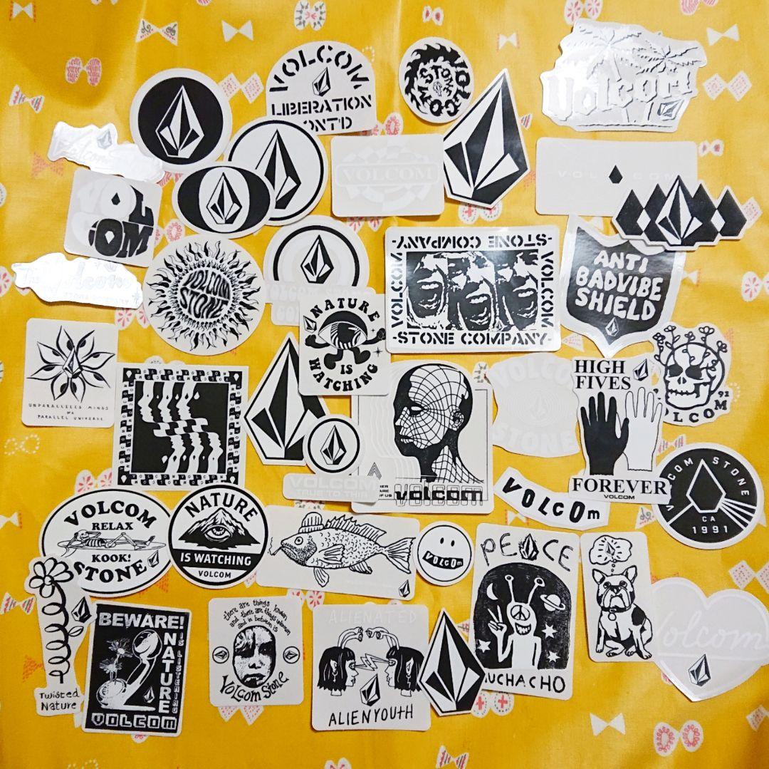 VOLCOM ステッカー 40点 ボルコム まとめ売り 髑髏 魚 宇宙人