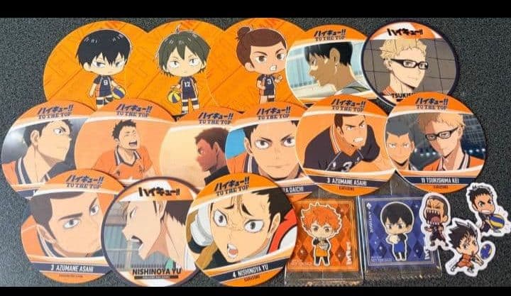 ハイキュー 烏野 影山 日向 月島 西谷 菅原 ステッカー ファイル 缶バ 特典