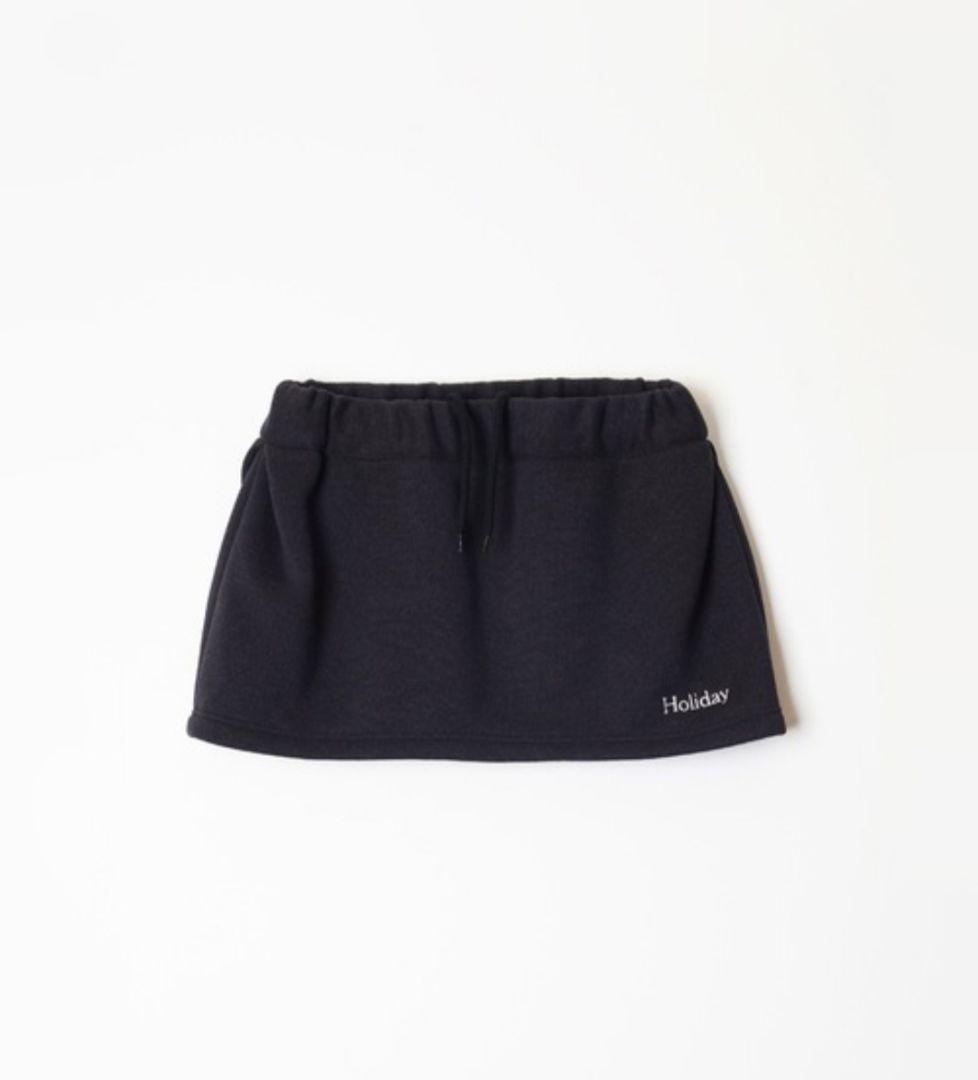 新品＊HOLIDAY サーマルプロフリースタックミニスカート 黒