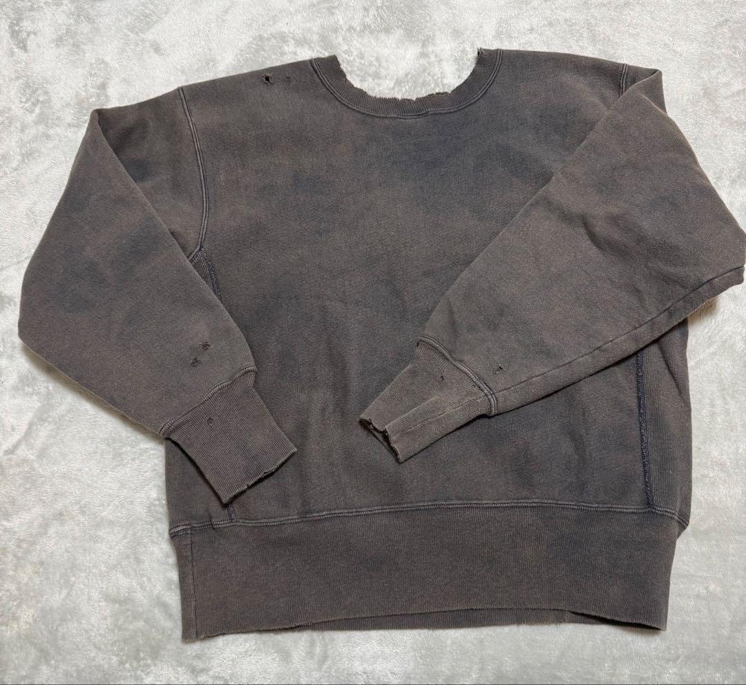 70s Champion リバースウィーブ 単色タグ 金単 ナス紺 ボロ