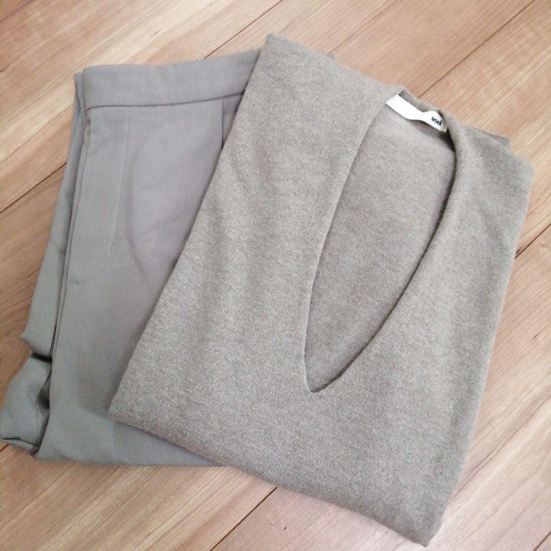 evam eva　ウール　ベスト　モカ