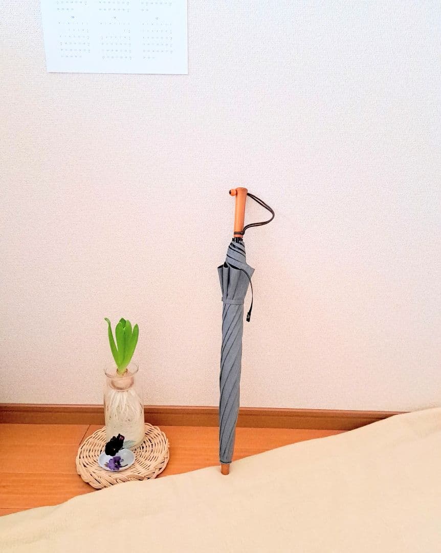 サンバリア100　 フロストグレー　2段折　日傘　美品