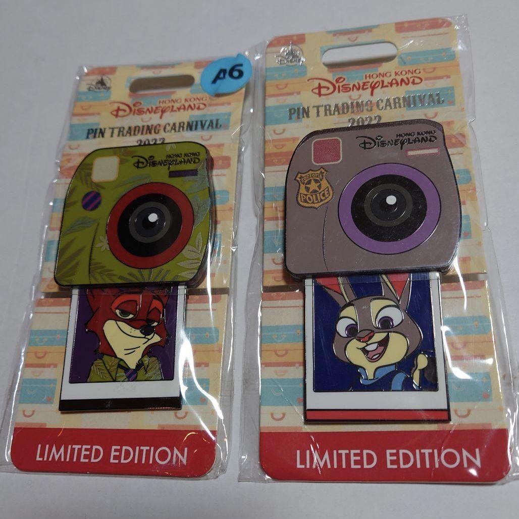 香港ディズニーランド ニックワイルド/ジュディホップス ピンバッジ/ズートピア2