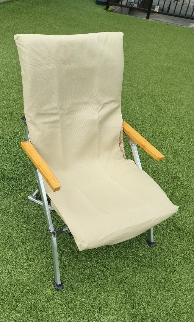 スノーピーク ローチェア30(カーキ)、帆布専用カバー、クッションシート