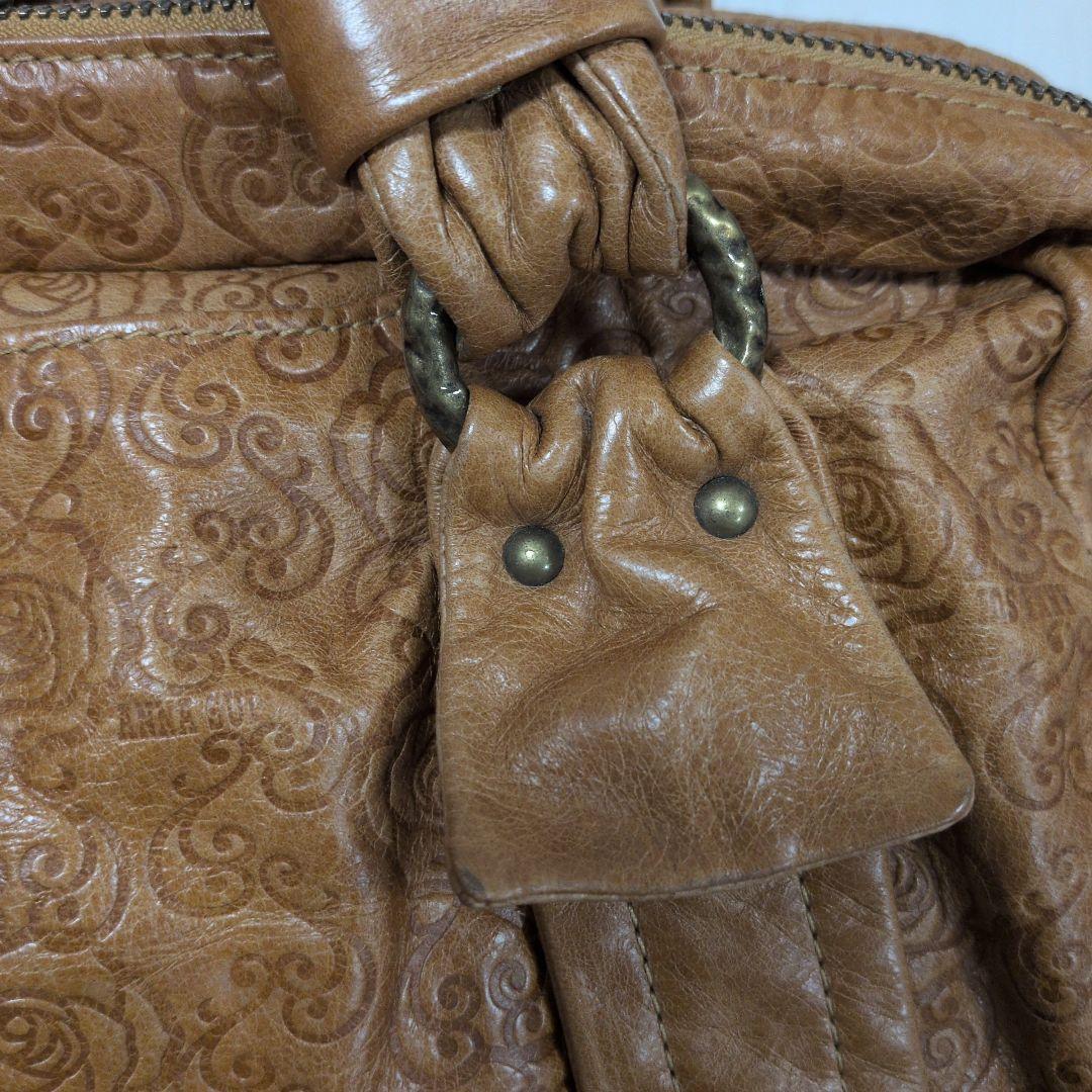 アナスイ　ANNA SUI　バッグ　ハンドバッグ　ショルダー　茶色