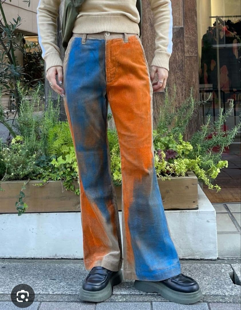 新品タグ　ベルパー　belper コーデュロイフレアパンツ