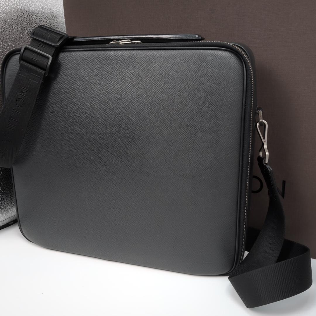 良品✨ルイヴィトン ビジネスバッグ タイガ レザー グレー HC