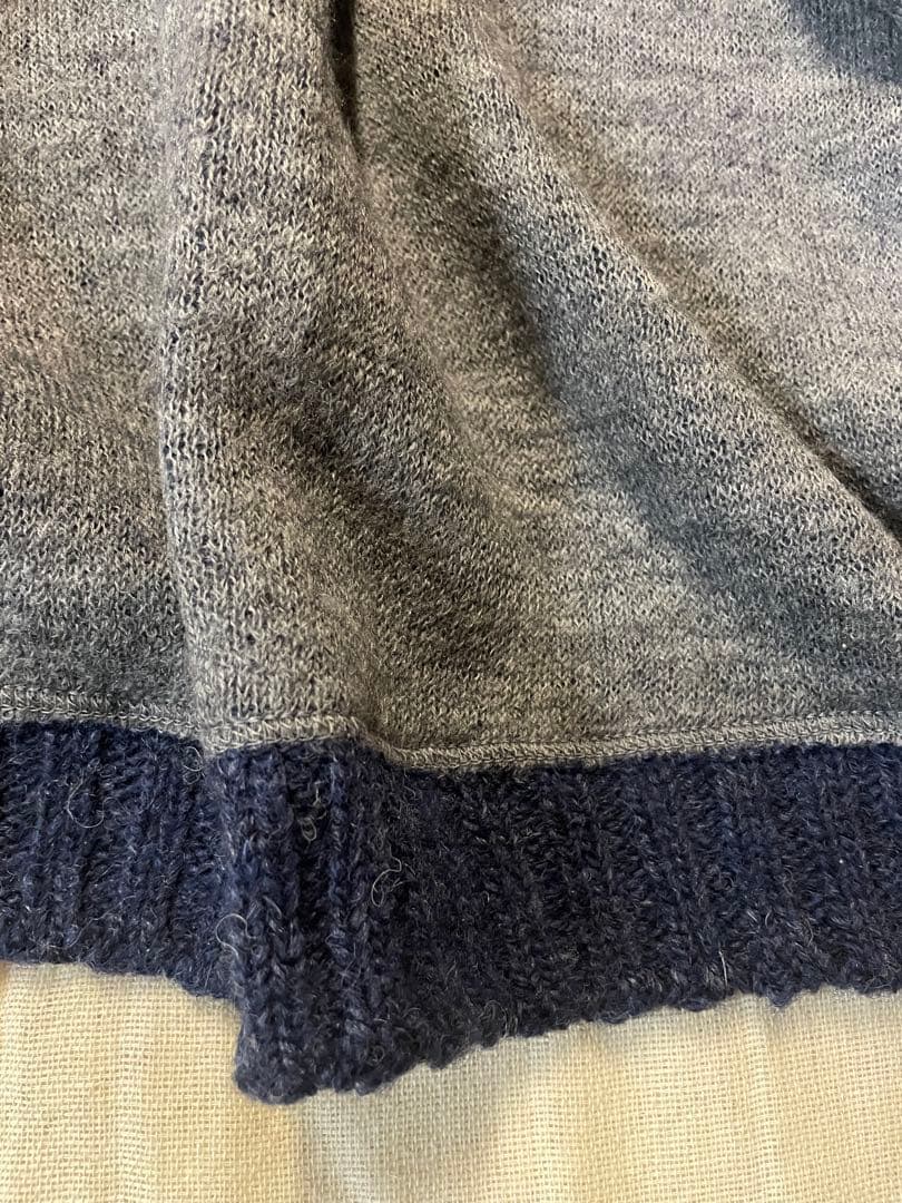 45r上質シェットランドウール二重織りチュニック ゆったり49500円新品同様