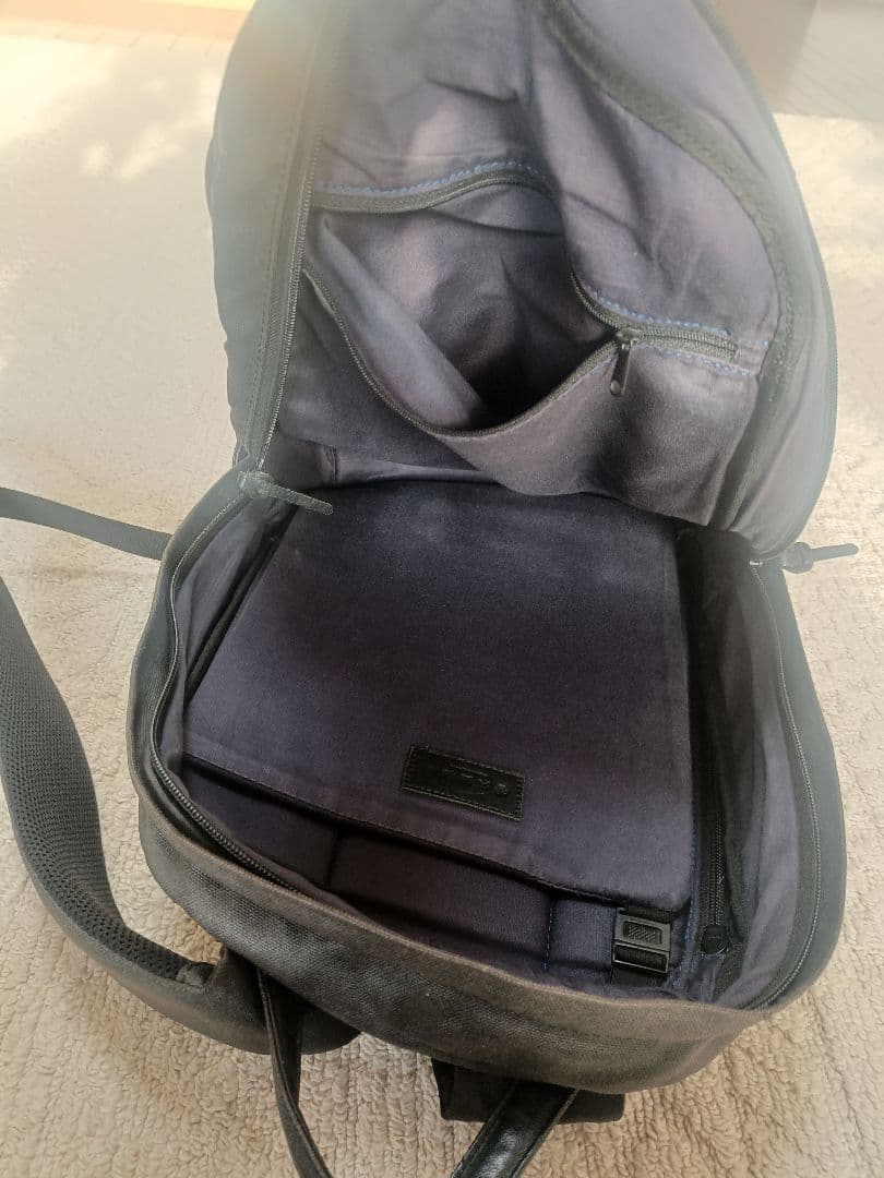 香久山鞄 センニチ帆布のバックパック チャコールブラック