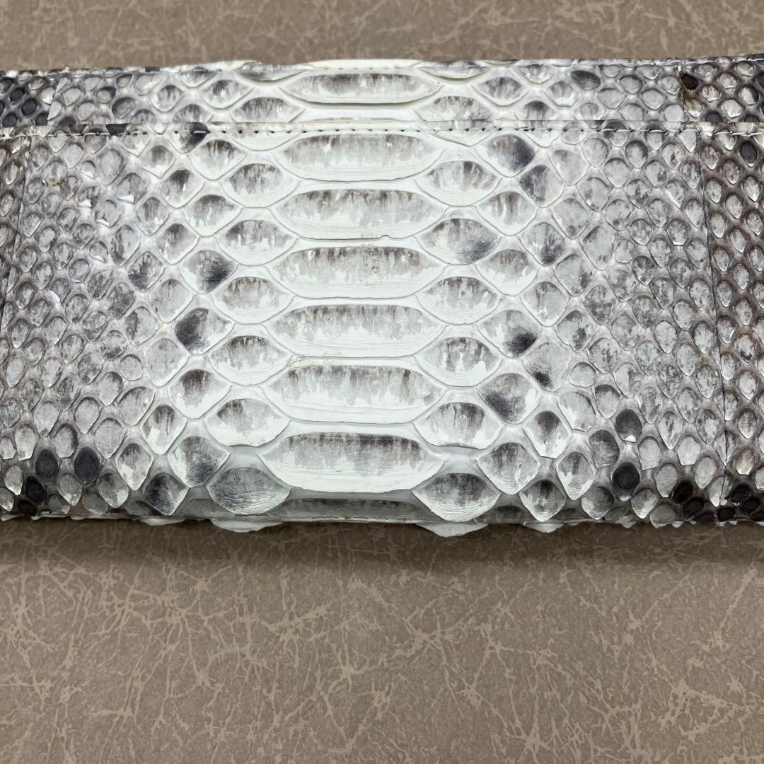 Toukagen トウカゲン　パイソン 長財布　パイソンレザー 財布　白蛇