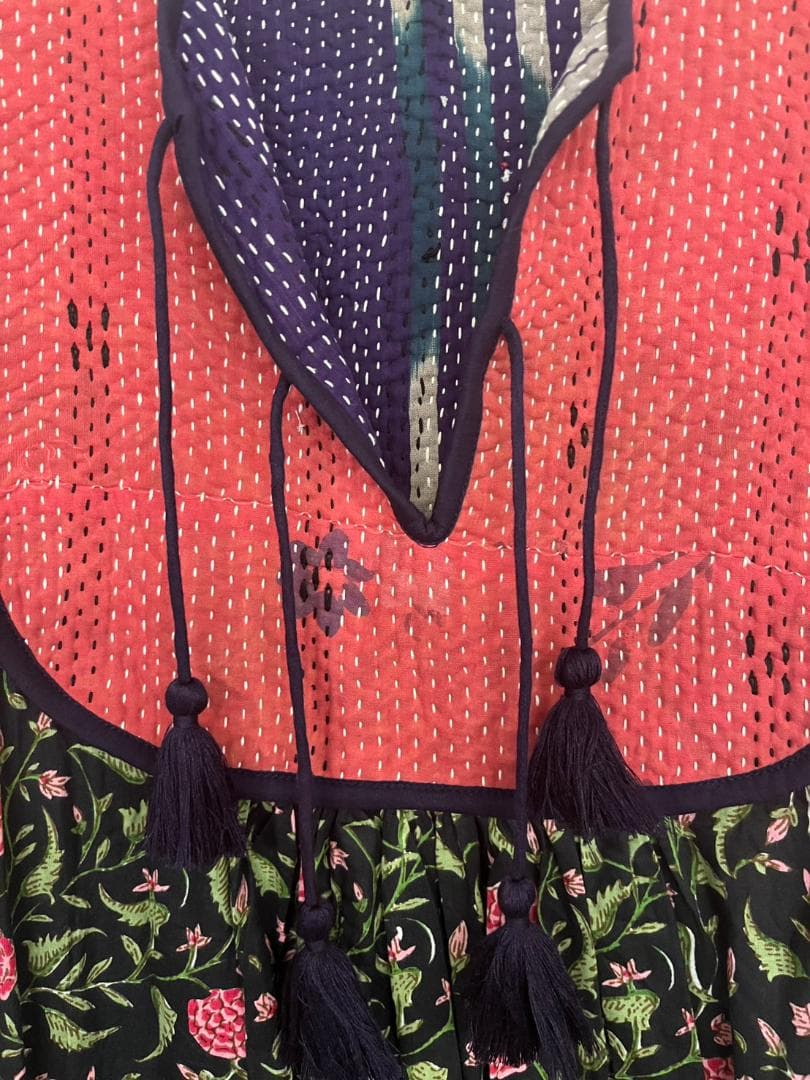 (訳あり)niokiニウーキワンピースpink×black※小さな傷あり