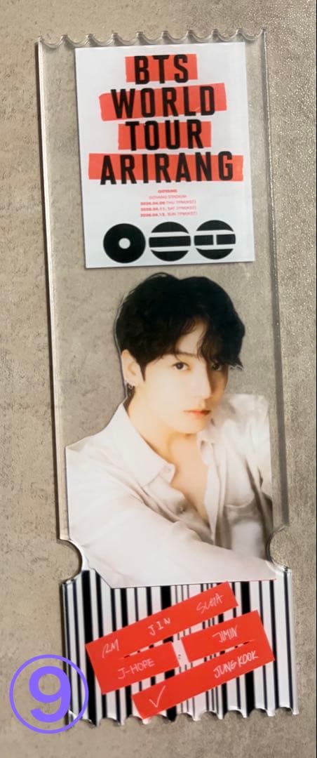 グテ、テテ、グクアクリルチケット