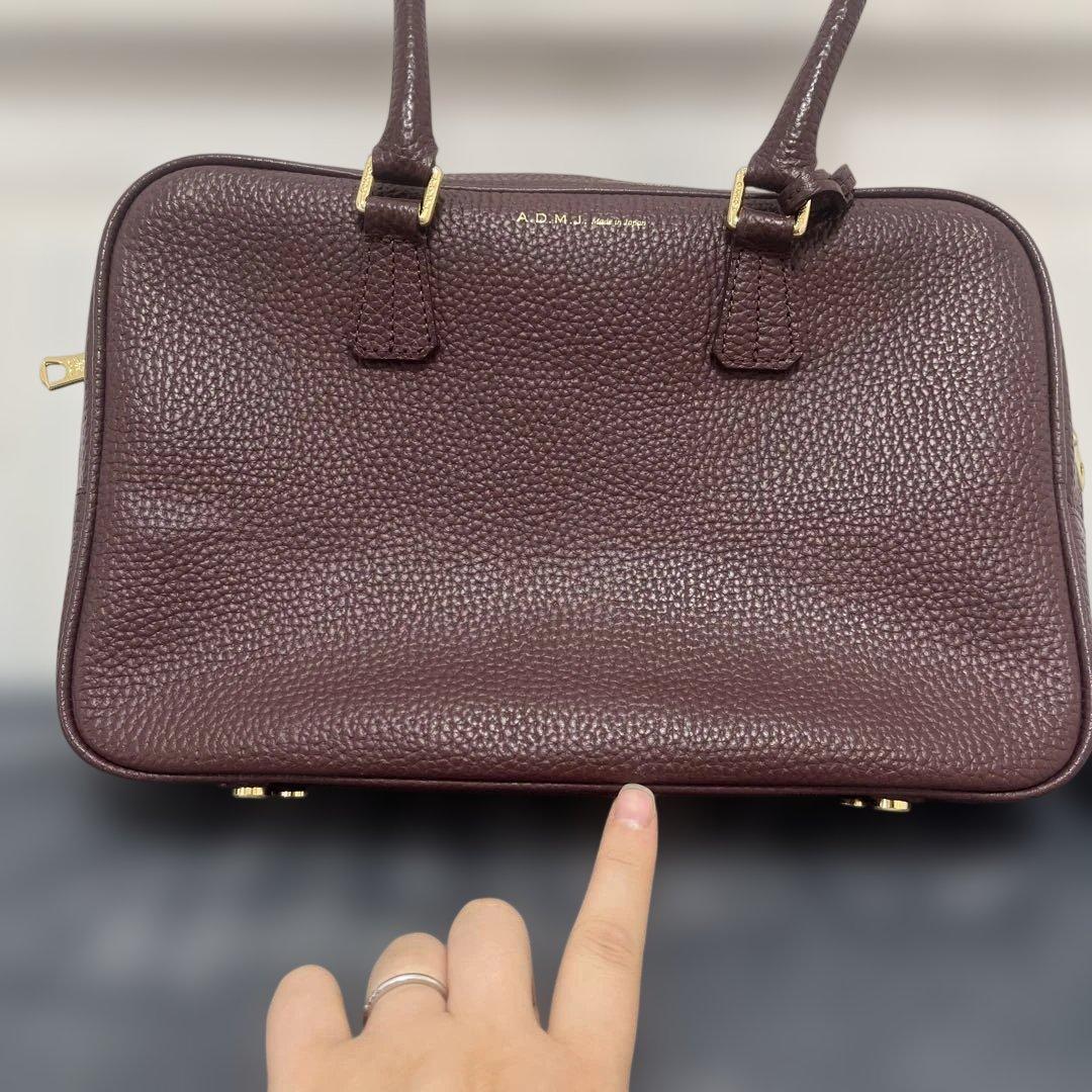 ADMJハンドバッグ 日本製　牛革