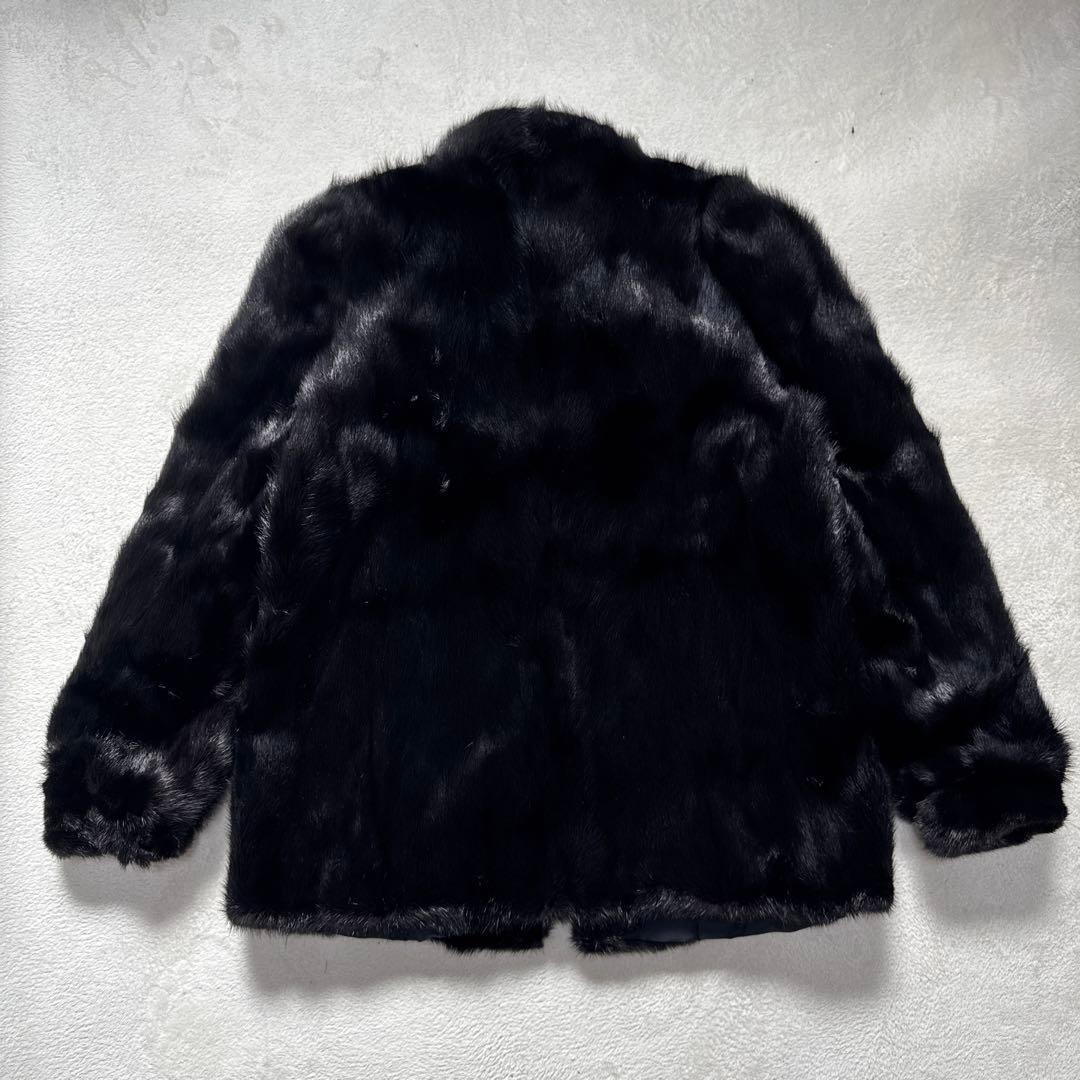 ファーコート 毛皮 ミンク ブラック リアルファー 13号