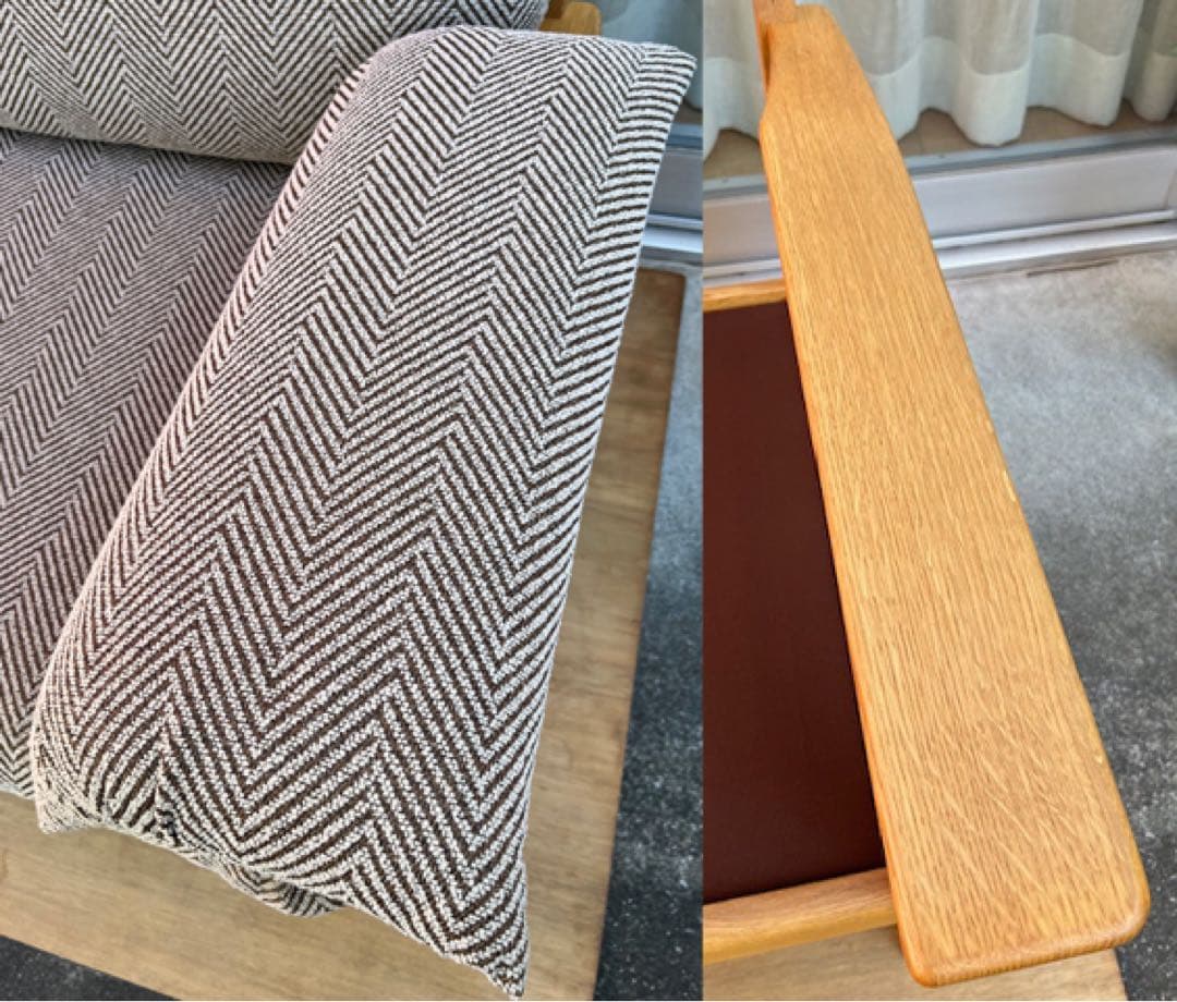 飛騨産業　チグサ　2人掛けソファ　キツツキ　26万　レッドオーク材 モダン　高級