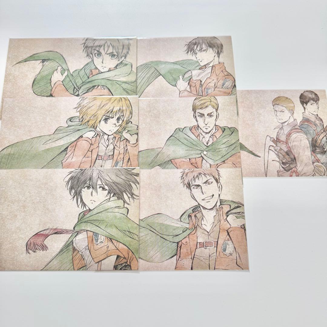 進撃の巨人　アニメイトフェア　特典　ポストカード　全7種