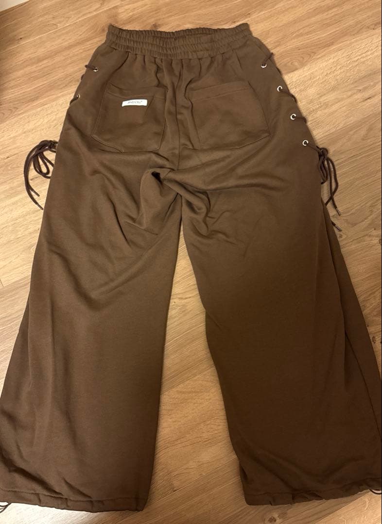 amly city サイドリボンスウェットパンツ ブラウン りなてぃ