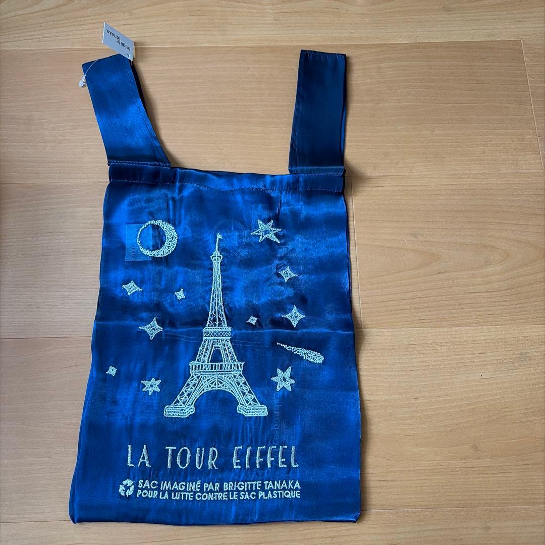 新品　ブリジットタナカ エコバッグ ネイビー　エッフェル塔
