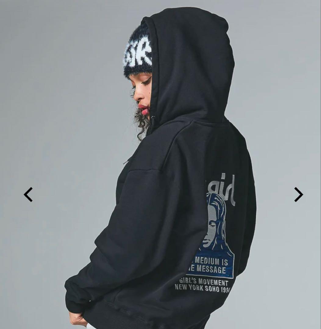 新品　X-girl FACE LOGO SWEATエックスガール　パーカー　xg