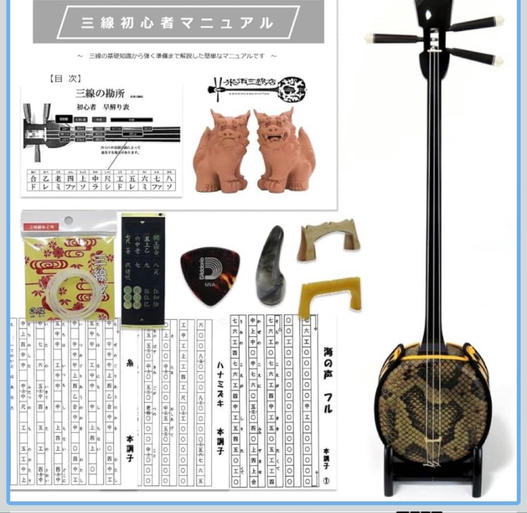 三線 初心者セット｜ほぼ未使用｜付属品一式あり