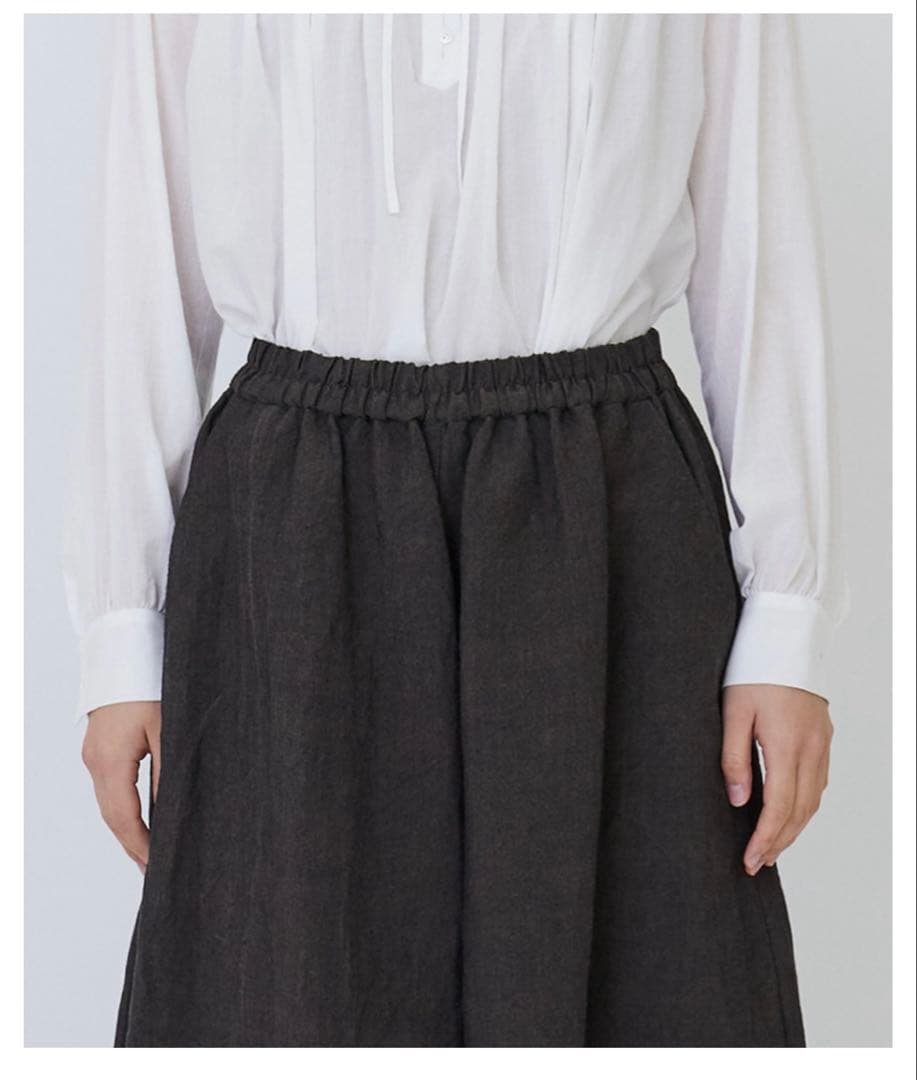 未使用定価3.3万円ロワズィールLOISIRバンブーリネンボトルシルエットパンツ