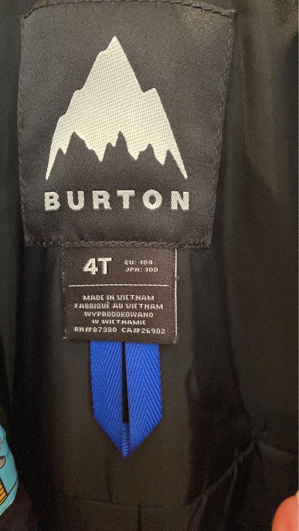 ※chan-m✴︎BURTON キッズスノーウェア4T/100サイズ