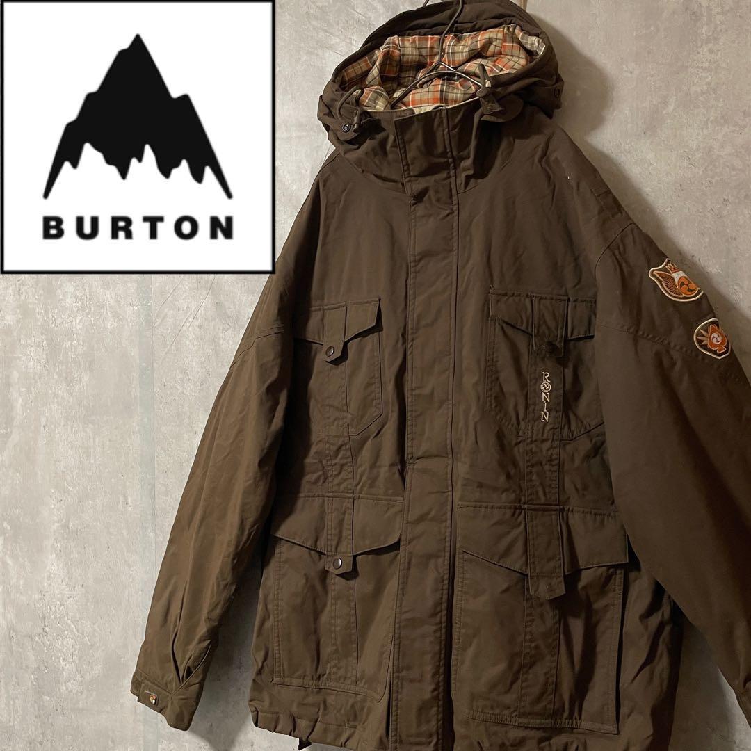 Burtonバートンスキーウェアスノーボードジャケットパーカーフード茶色ブラウン