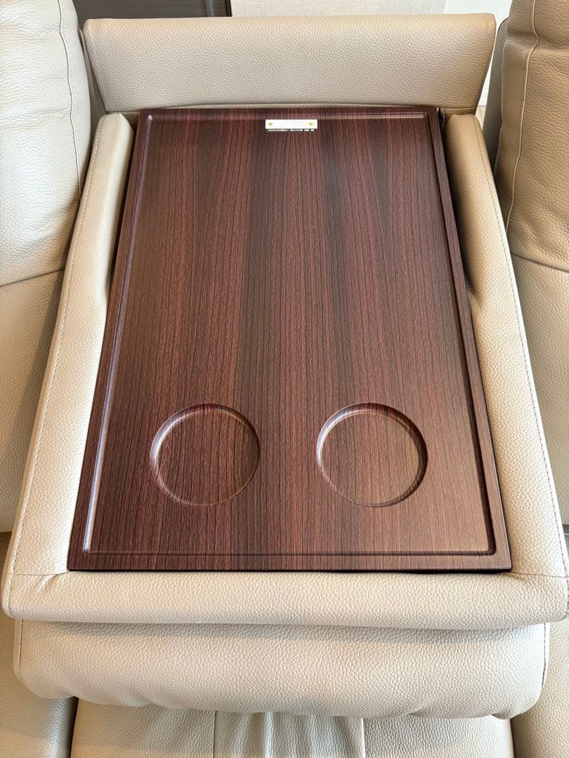 ライトグレー レザー 3人掛け電動リクライニングソファ