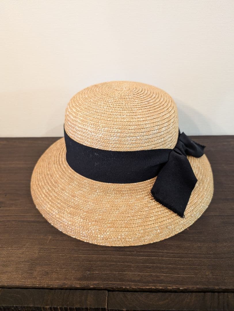 石田製帽　細麦ストローハットカサブランカ