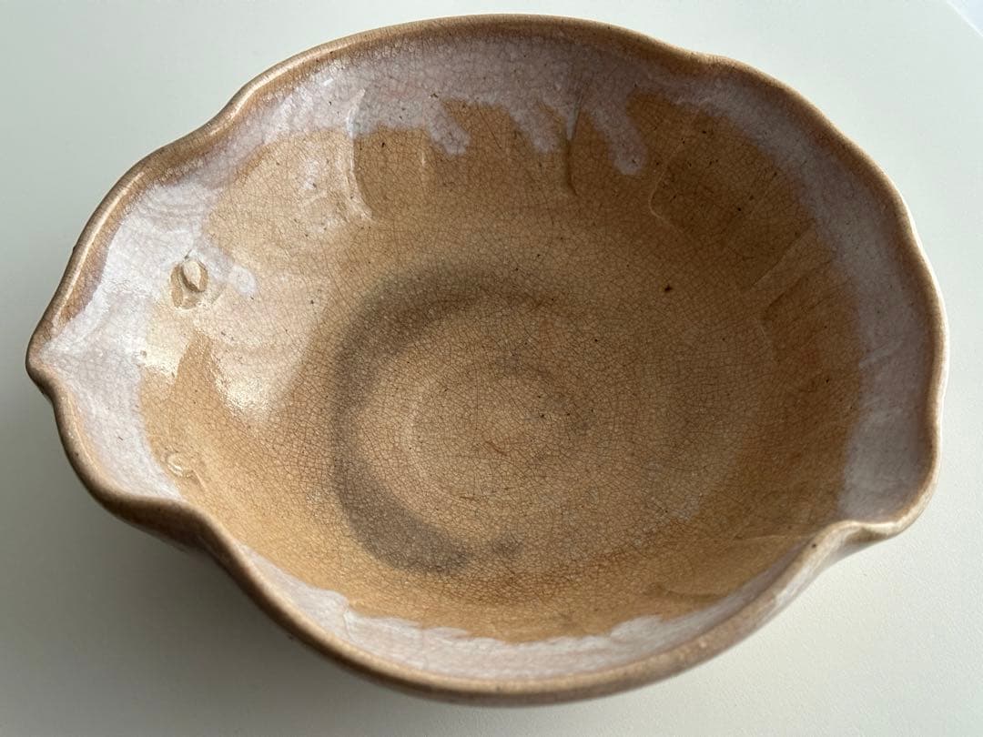 十代 坂高麗左衛門 萩 鉢 雪なだれの剥がれあり