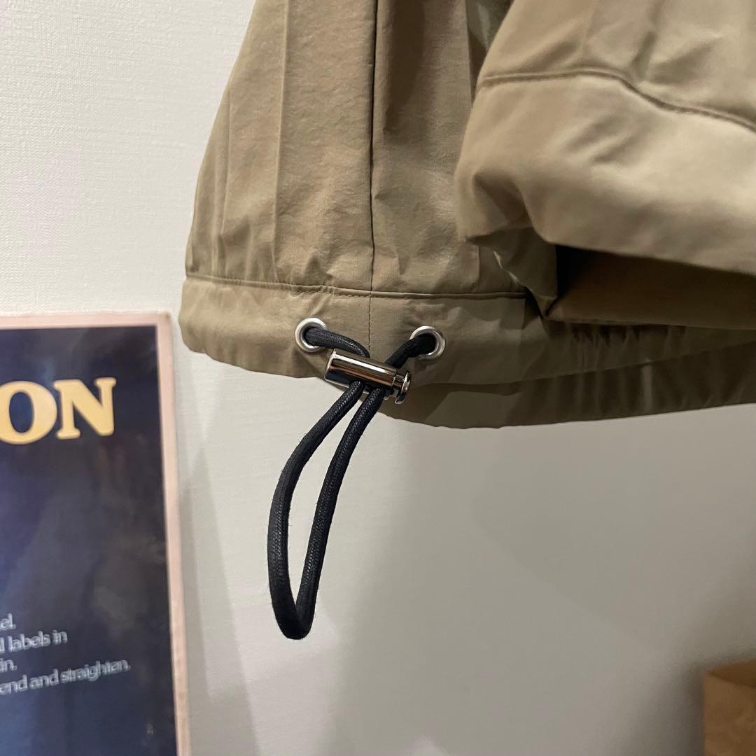 Sacai シアー プリーツ ワンピース ミリタリー ワーク ベージュ