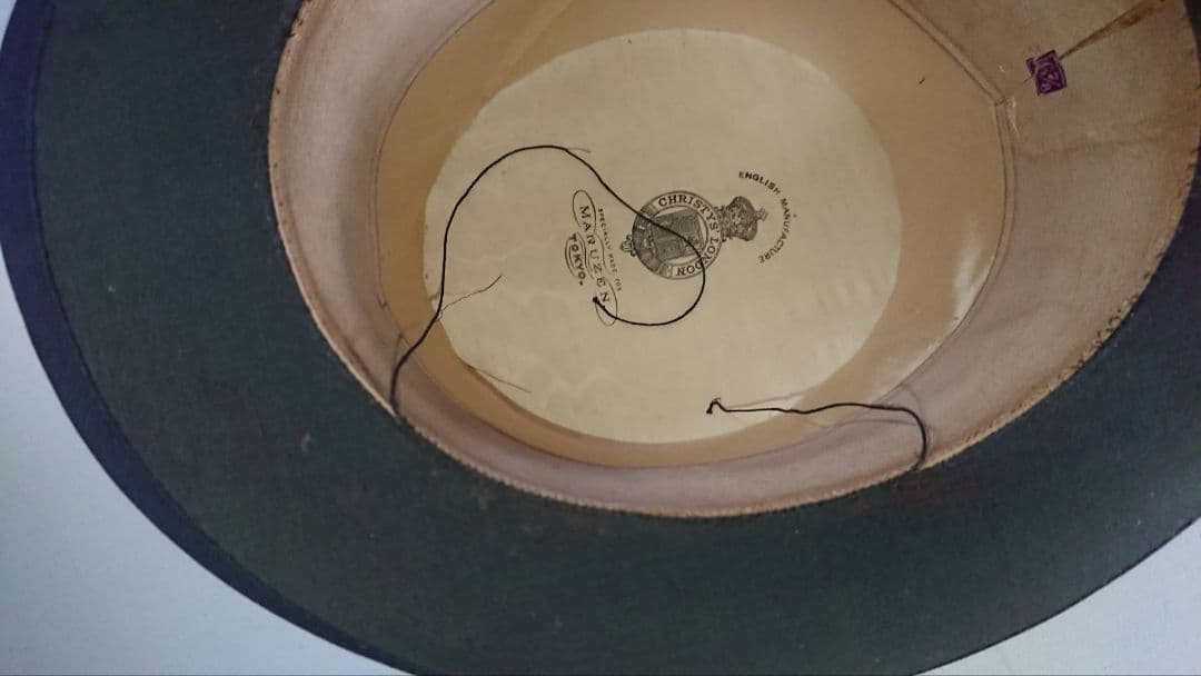 英国クリスティーズ58帽子Christys定番ハット黒フェドーラ