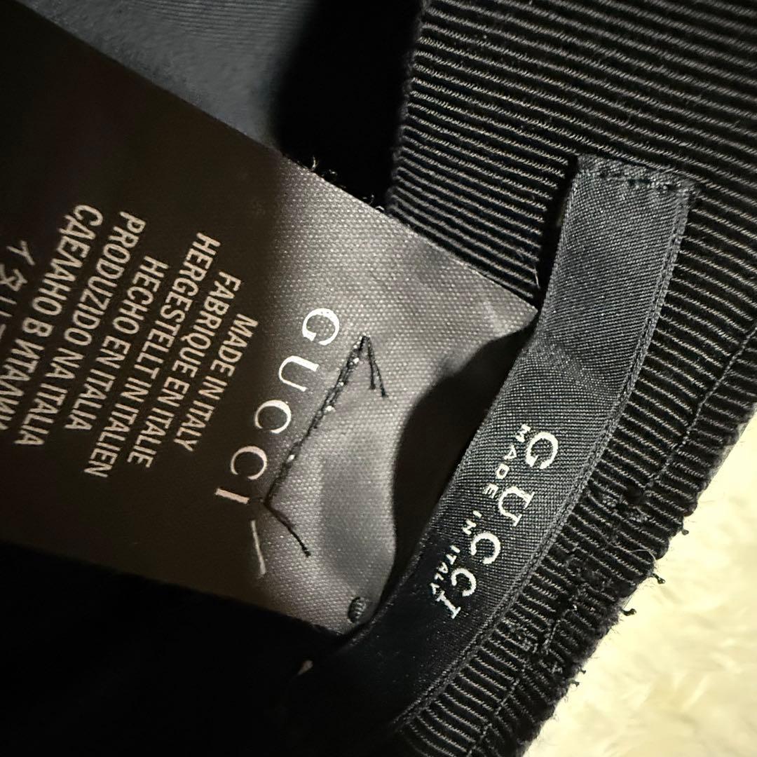 GUCCI グッチ レザー キャスケット ブラック 354366 黒 本革