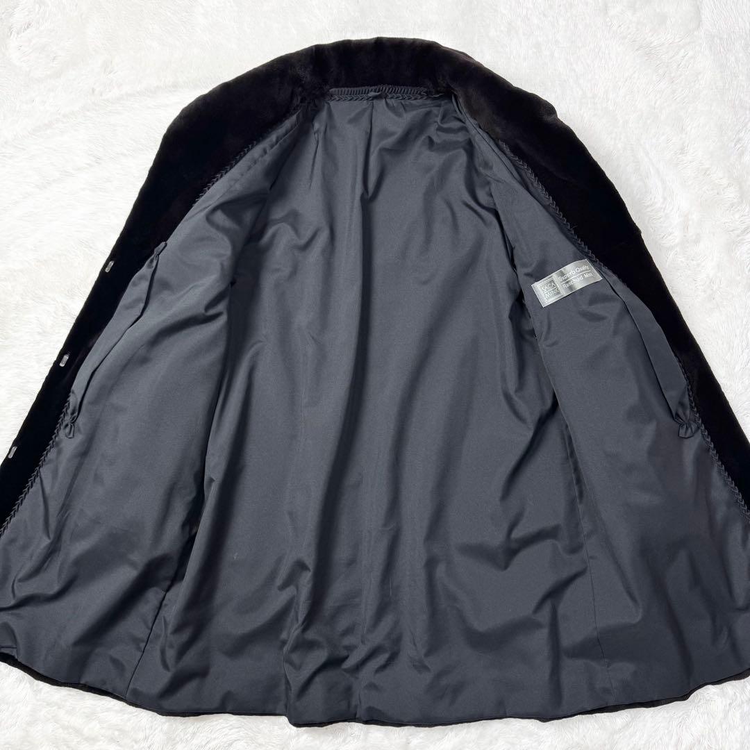 【極良品】サガミンク　SAGA MINK 毛皮コート　銀タグ　F ブラウン